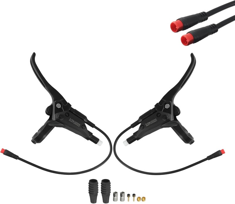 Drhomeam Left & Right Electronic Brake Lever Set for Most Electric Bicycle, GT03 Oil Power-Off Function Ebike Handle, Brake Grips for Electric Bike, Ebike Accessories Cut Off Power (A Pair) - Image 1
